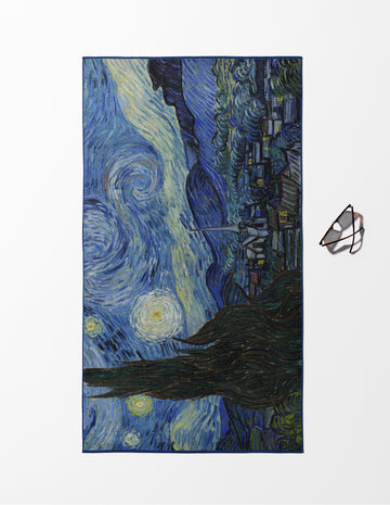 Starry Night Yıldızlı Geceler Plaj Havlusu