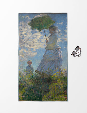 Claude Monet La Promenade "Gezinti" Plaj Havlusu