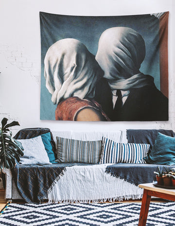 Rene Magritte - The Lovers (Aşıklar) Tablo Duvar Örtüsü