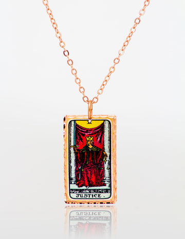 Justice Adalet Tarot Kartı Kolye