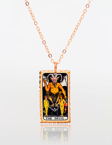 The Devil Şeytan Tarot Kartı Kolye