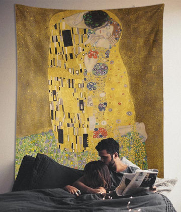 Gustav Klimt İlk Öpücük The Kiss Tablo Duvar Örtüsü
