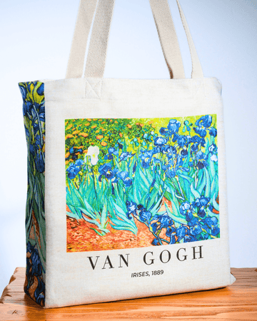 Irises Painting by Vincent van Gogh Omuz Çantası