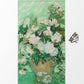 Vase with Pink Roses Painting by Vincent van Gogh Plaj Havlusu