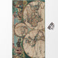 Vintage World Map Plaj Havlusu
