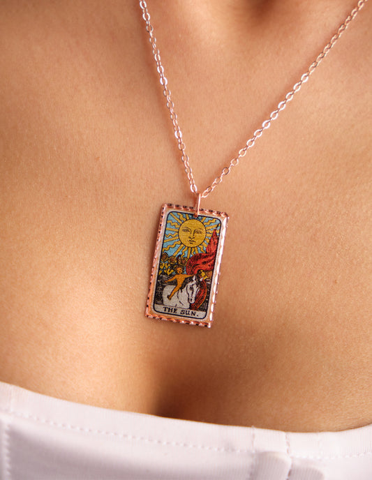 The Sun Güneş Tarot Kartı Kolye