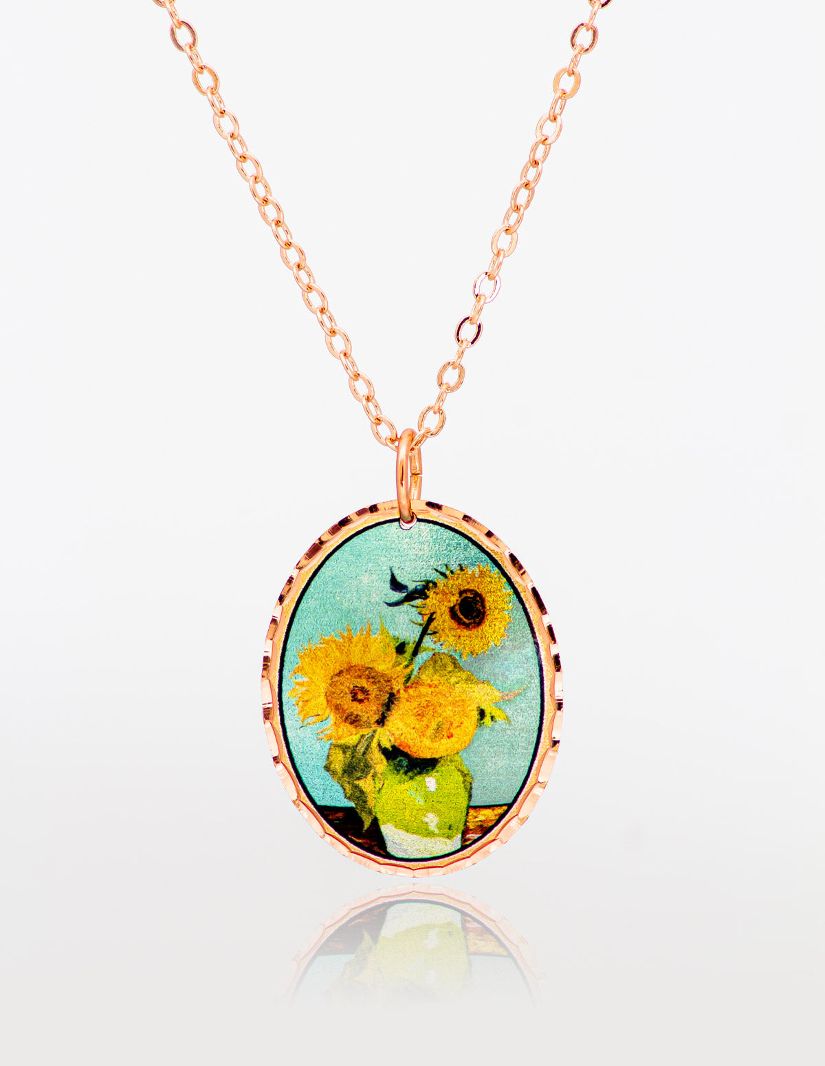 Vincent Van Gogh Three Sunflowers Kolye