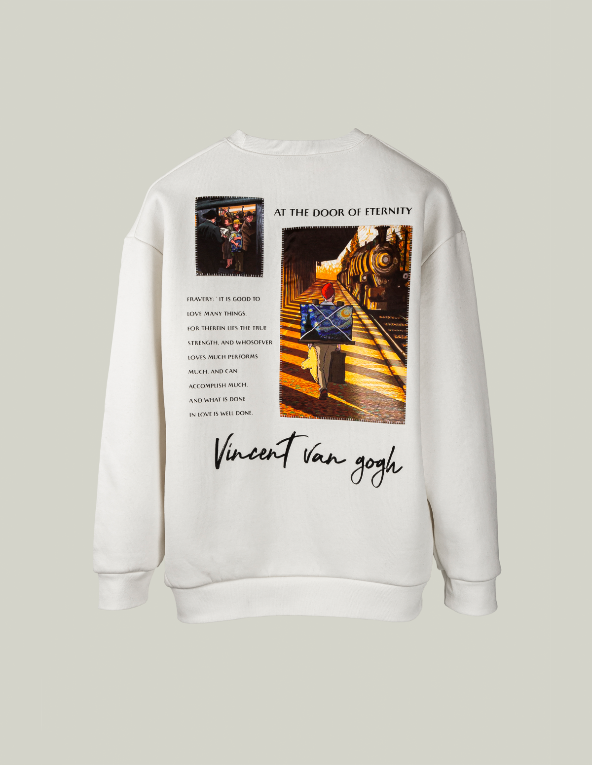Vincent Van Gogh Sweatshirt Beyaz Face