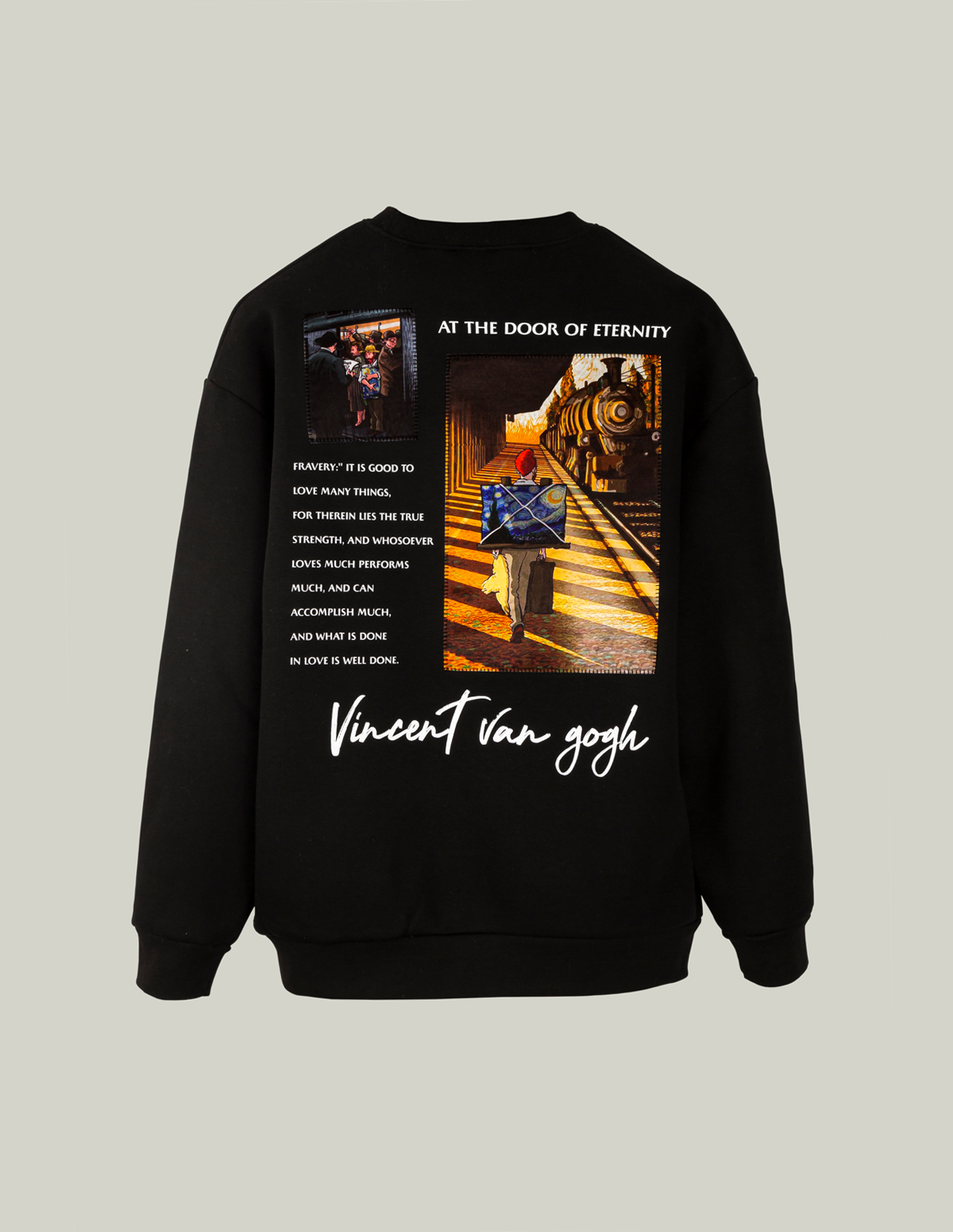 Vincent Van Gogh Sweatshirt Siyah Face