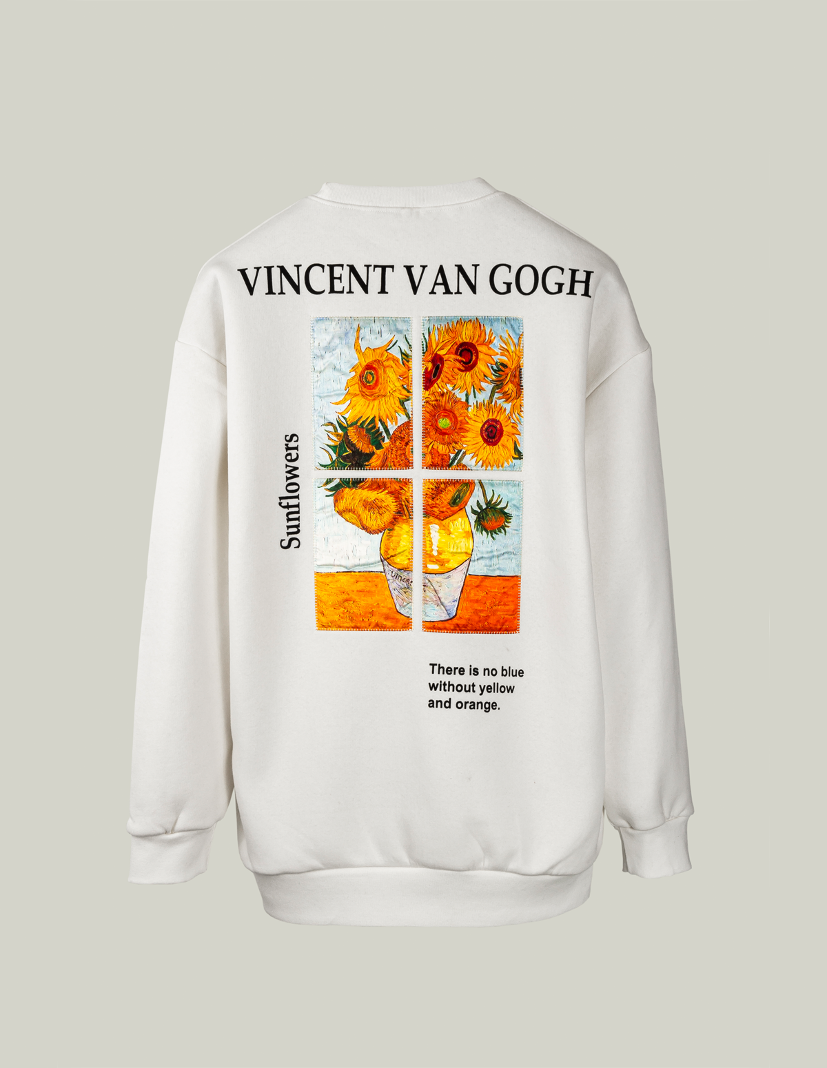 Vincent Van Gogh Sweatshirt Beyaz Sunflowers
