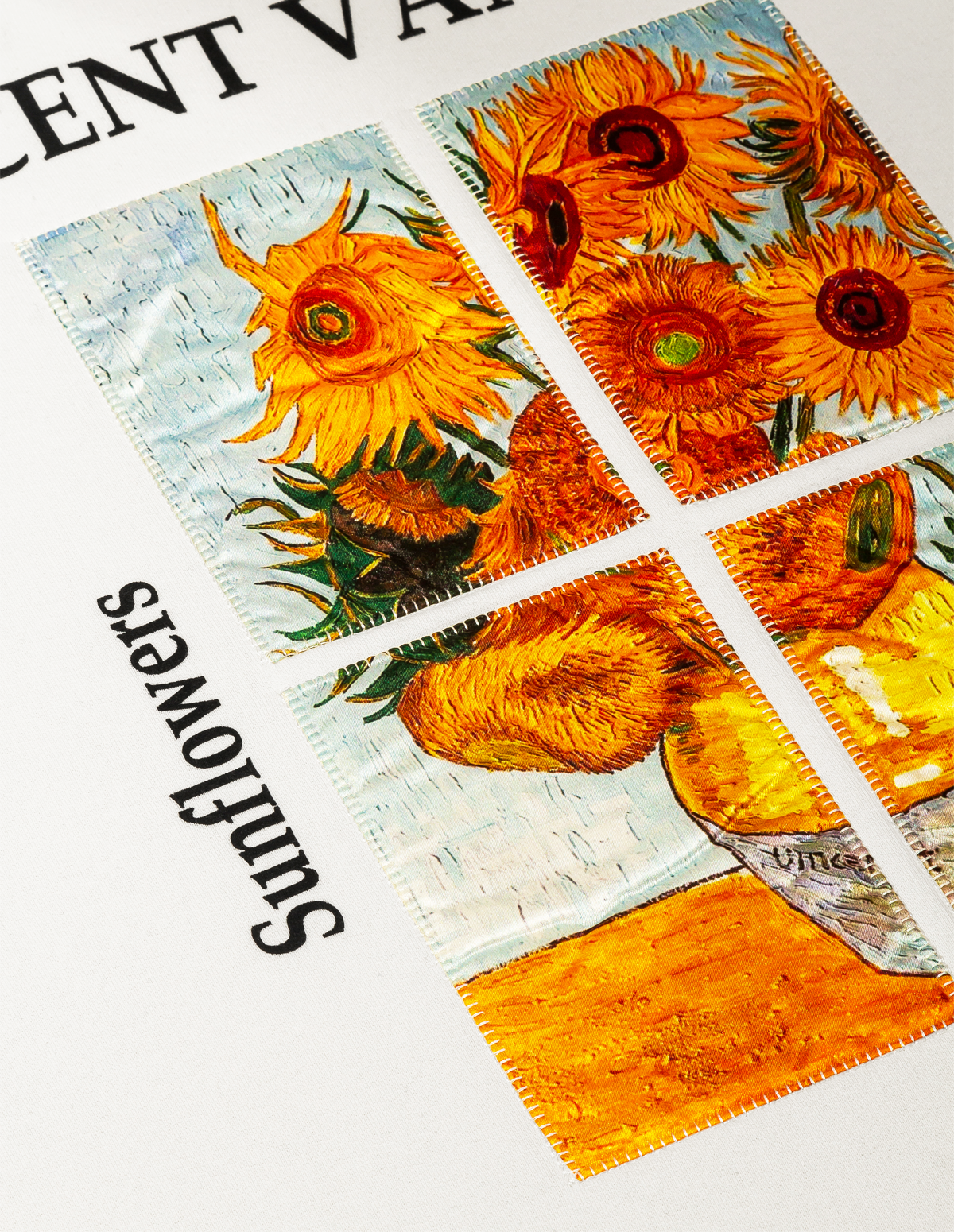 Vincent Van Gogh Sweatshirt Beyaz Sunflowers