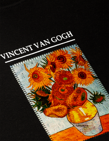 Vincent Van Gogh Sweatshirt Siyah Sunflowers