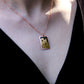 Gustav Klimt The Kiss "Öpücük" Tablo Rectangle Tasarım Kolye