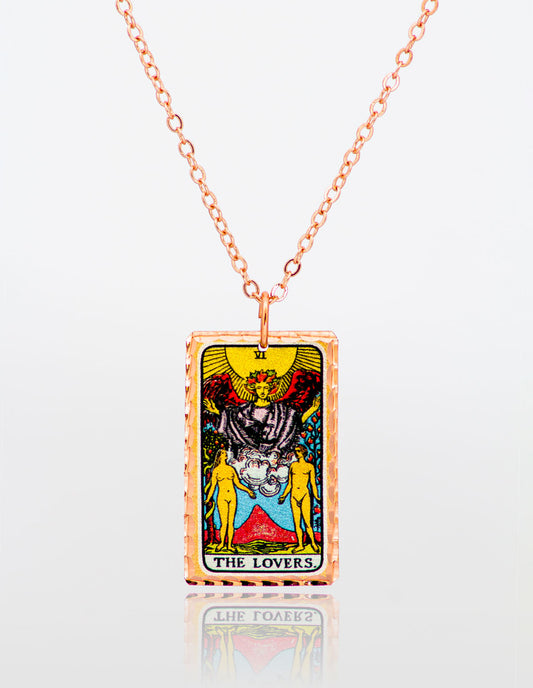 The Lovers Aşıklar Tarot Kartı Kolye